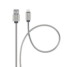 Laidas USB A į Lightning Forcell F-Energy 2,4A 12W metalinis 1 m C236 sidabrinis Laidas USB A į Lightning Forcell F-Energy 2,4A 12W metalinis 1 m C236 sidabrinis
