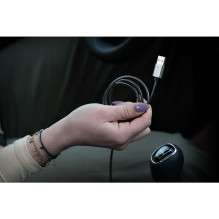 Laidas USB A į Lightning Forcell F-Energy 2,4A 12W metalinis 1 m C236 sidabrinis Laidas USB A į Lightning Forcell F-Energy 2,4A 12W metalinis 1 m C236 sidabrinis