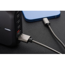Laidas USB A į Lightning Forcell F-Energy 2,4A 12W metalinis 1 m C236 sidabrinis Laidas USB A į Lightning Forcell F-Energy 2,4A 12W metalinis 1 m C236 sidabrinis