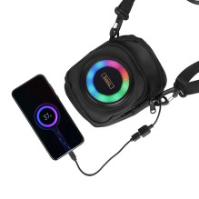 „Bluetooth“ garsiakalbis, 8 W, 3 val., nešiojamas per petį, 1,5 l, juodas
