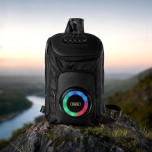 „Bluetooth“ garsiakalbis, 8 W, 3 val., kuprinės formos, 6 l, juodas, Hoco HC42