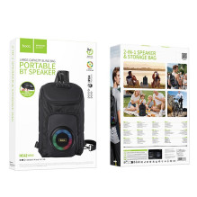 „Bluetooth“ garsiakalbis, 8 W, 3 val., kuprinės formos, 6 l, juodas, Hoco HC42