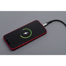 USB A tipo laidas su „Lightning“ jungtimi Forcell F-Energy 2,4A 12W Cafule 2 m C257, juodas USB A tipo laidas su „Lightning“ jungtimi Forcell F-Energy 2,4A 12W Cafule 2 m C257, juodas