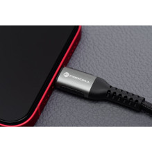 Cable USB A to Lightning Forcell F-Energy 2,4A 12W Cafule 2 m C257 black Cable USB A to Lightning Forcell F-Energy 2,4A 12W Cafule 2 m C257 black