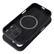 „iPhone 17 AIR“ silikoninis 2 mm dėklas, suderinamas su „MagSafe“, juodas „iPhone 17 AIR“ silikoninis 2 mm dėklas, suderinamas su „MagSafe“, juodas