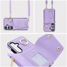 Case for Samsung S25 EDGE Wonder with wallet lilac Case for Samsung S25 EDGE Wonder with wallet lilac