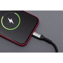 USB C - Lightning laidas Forcell F-Energy PD 3A 27W Cafule 0,5 m C259 juodas