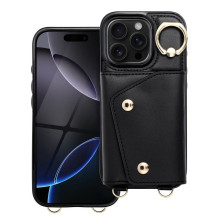 Case for iPhone 12 / 12 PRO Wonder with wallet black Case for iPhone 12 / 12 PRO Wonder with wallet black