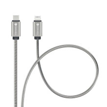 Cable USB C to Lightning Forcell F-Energy PD 3A 27W Metal 2 m C238 silver