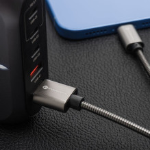 Cable USB A to Lightning Forcell F-Energy 2,4A 12W Metal 2 m C236 silver Cable USB A to Lightning Forcell F-Energy 2,4A 12W Metal 2 m C236 silver