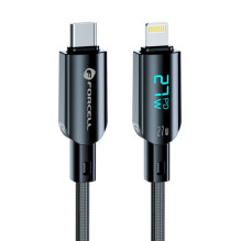 Cable USB C to Lightning Forcell F-Energy PD 3A 27W Digital 1,2 m C276 black Cable USB C to Lightning Forcell F-Energy PD 3A 27W Digital 1,2 m C276 black