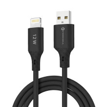 Cable USB A to Lightning Forcell F-Energy 2,4A 12W Silicone 1 m C343 black