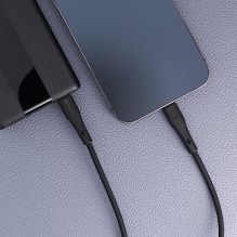 Cable USB C to Lightning Forcell F-Energy PD 3A 27W Silicone 1 m C346 black