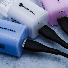 Cable USB C to Lightning Forcell F-Energy PD 3A 27W Silicone 1 m C346 black