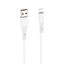 Cable USB A to Lightning Forcell F-Energy 2,4A 12W Silicone 1 m C343 white