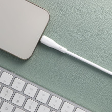 Cable USB A to Lightning Forcell F-Energy 2,4A 12W Silicone 1 m C343 white