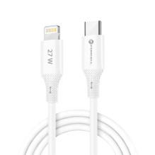 Cable USB C to Lightning Forcell F-Energy PD 3A 27W Silicone 1 m C346 white