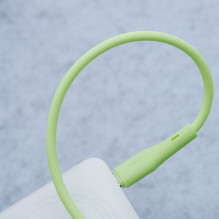 Cable USB A to Lightning Forcell F-Energy 2,4A 12W Silicone 1 m C343 green