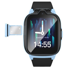 Išmanusis laikrodis vaikams Hoco 1,69" 4G GPS su skambinimo funkcija Y104 mėlynas