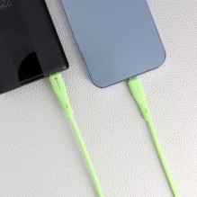 USB C - Lightning kabelis Forcell F-Energy PD 3A 27W silikoninis 1 m C346 žalias USB C - Lightning kabelis Forcell F-Energy PD 3A 27W silikoninis 1 m C346 žalias
