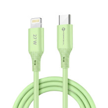 USB C - Lightning kabelis Forcell F-Energy PD 3A 27W silikoninis 1 m C346 žalias USB C - Lightning kabelis Forcell F-Energy PD 3A 27W silikoninis 1 m C346 žalias