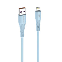 Cable USB A to Lightning Forcell F-Energy 2,4A 12W Silicone 1 m C343 blue
