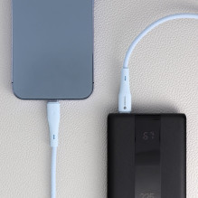 Cable USB C to Lightning Forcell F-Energy PD 3A 27W Silicone 1 m C346 blue