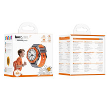 Išmanusis laikrodis vaikams Hoco 1,28" 4G GPS su skambinimo funkcija Y107 oranžinis