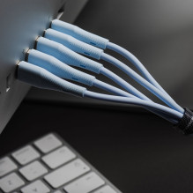 Cable USB C to Lightning Forcell F-Energy PD 3A 27W Silicone 1 m C346 blue