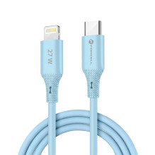 Cable USB C to Lightning Forcell F-Energy PD 3A 27W Silicone 1 m C346 blue