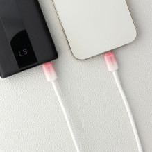 Cable USB C to Lightning Forcell F-Energy PD 3A 27W Gradient 1 m C356 white Cable USB C to Lightning Forcell F-Energy PD 3A 27W Gradient 1 m C356 white