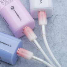 USB C į Lightning laidas Forcell F-Energy PD 3A 27W gradientinis 1 m C356 baltas USB C į Lightning laidas Forcell F-Energy PD 3A 27W gradientinis 1 m C356 baltas