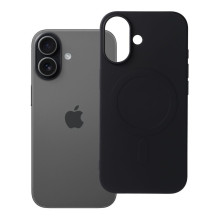 Case for iPhone 17 Silicone Mag Cover compatible with MagSafe (big hole) black