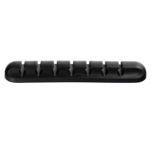Blue Star PJ-OCZ8 silicone self-adhesive organizer for 7 cables - black (1 pc.)