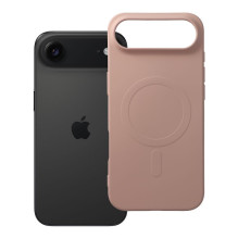 Case for iPhone 17 AIR Silicone Mag Cover compatible with MagSafe (big hole) pink