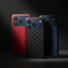 iPhone 17 PRO MAX atverčiamas dėklas, „Cubic Book“, raudonas iPhone 17 PRO MAX atverčiamas dėklas, „Cubic Book“, raudonas
