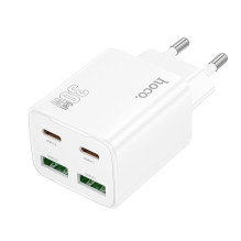 Telefono įkroviklis Hoco 2 x USB C + 2 x USB A QC3.0 PD 3A 30W N56 baltas