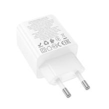 Phone charger Hoco 2 x USB C + 2 x USB A QC3.0 PD 3A 30W N56 white