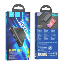 Išorinė baterija Hoco 10000 mAh 2,1A J100, juoda