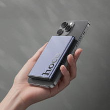 Išorinė baterija, suderinama su „MagSafe Hoco 5000 mAh QC PD 20W Q32“, metalo pilka