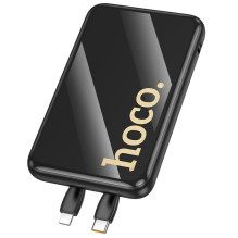 Išorinė baterija Hoco 10000 mAh QC PD 22,5W su integruotais laidais USB C + Lightning Q37, juoda