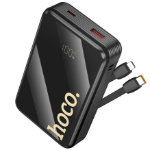 Išorinė baterija Hoco 20000 mAh QC PD 22,5W su integruotais laidais USB C + Lightning Q37A juoda