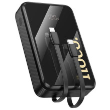 Išorinė baterija Hoco 20000 mAh QC PD 22,5W su integruotais laidais USB C + Lightning Q37A juoda