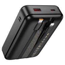 Išorinė baterija Hoco 20000 mAh QC PD 22,5W su integruotais laidais USB C + Lightning Q37A juoda