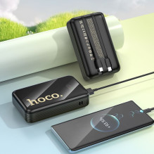 Powerbank Hoco 20000 mAh QC PD 22,5W with built-in cables USB C + Lightning Q37A black