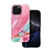 Case for iPhone 16 PRO MAX Forcell F-Protect Mirage compatible with Magsafe Military Drop-Test pink marble