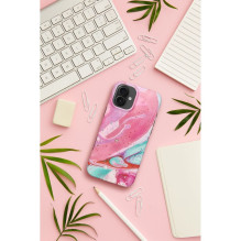 Case for iPhone 16 PRO MAX Forcell F-Protect Mirage compatible with Magsafe Military Drop-Test pink marble