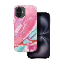 Case for iPhone 16 PLUS Forcell F-Protect Mirage compatible with Magsafe Military Drop-Test pink marble Case for iPhone 16 PLUS Forcell F-Protect Mirage compatible with Magsafe Military Drop-Test pink marble