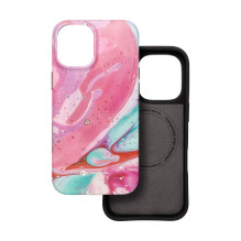 Case for iPhone 16 PLUS Forcell F-Protect Mirage compatible with Magsafe Military Drop-Test pink marble Case for iPhone 16 PLUS Forcell F-Protect Mirage compatible with Magsafe Military Drop-Test pink marble