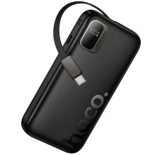 Išorinė baterija Hoco 10000 mAh QC PD 20W su ištraukiamu laidu USB C Q51, juoda